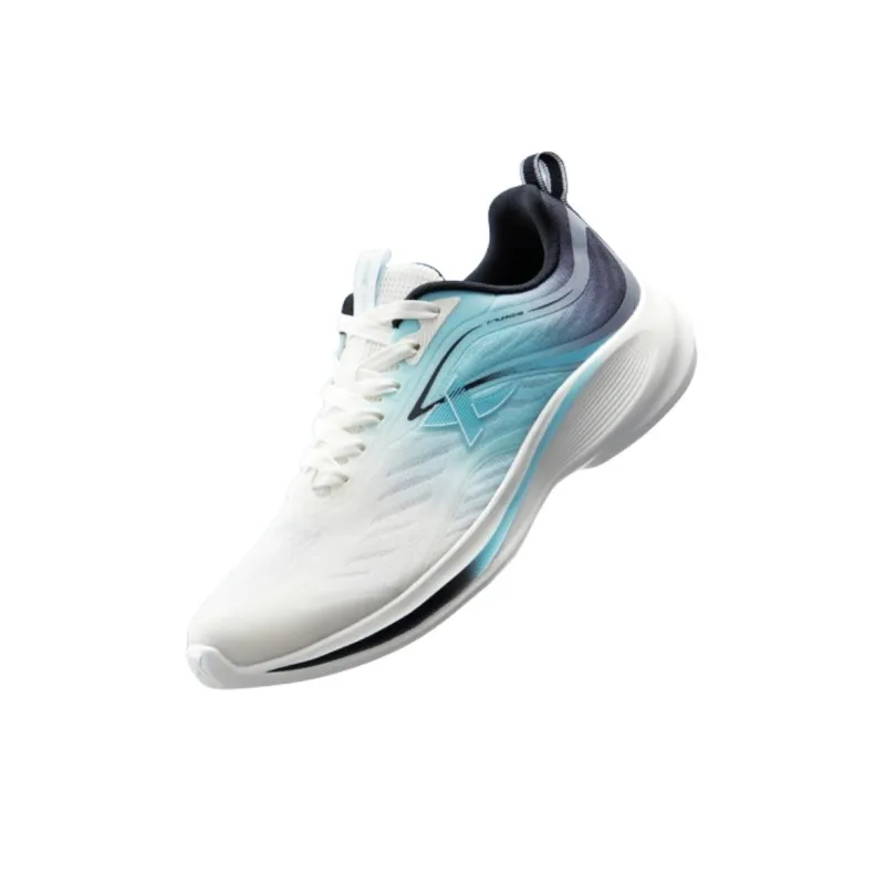 XTEP Cushioning, Slip Resistant, Breathable, Lightweight Low Top Running Shoes Men's White Blue Black-2