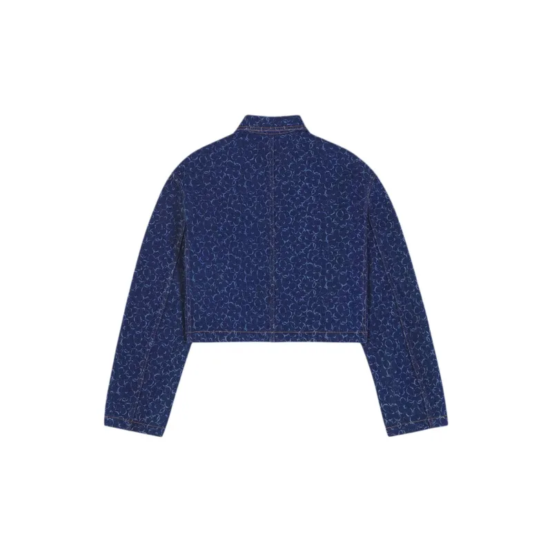 Maison Kitsune Geometric patterned Denim Jacket-1