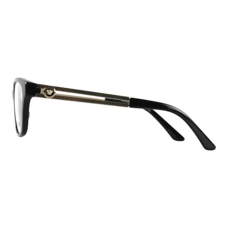 VERSACE Plate And Metal Square Eyeglass Frames Women's Black-2