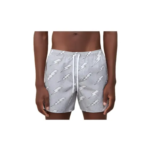 Neil Barrett Swimming Shorts Men Light Gray