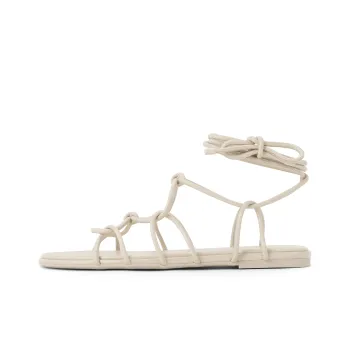 CHARLES&KEITH Small Ck One Strap Sandals 1.3cm Women's Beige/Beige/Black