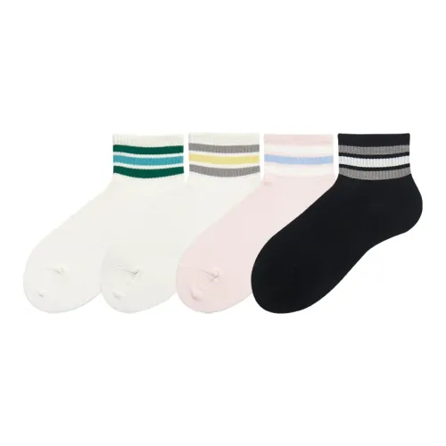 Hello Monday Mid Calf Socks Women's 4 Pack