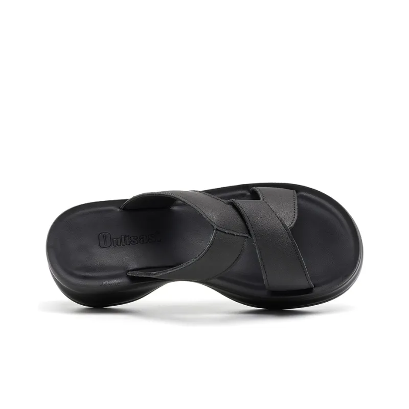 OULISASI PU Polyurethane Abrasion Resistant Slide Slippers Women's-7