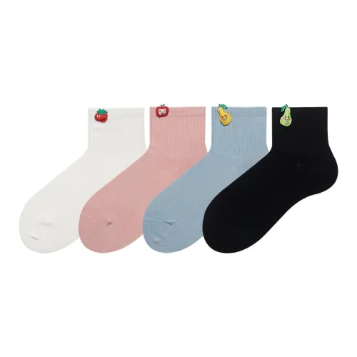 Hello Monday Mid-Calf Socks Women's 4 Pack