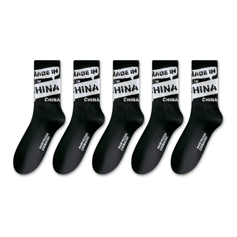 LUOLIAN Knee High Socks Men's 5 Pack-11