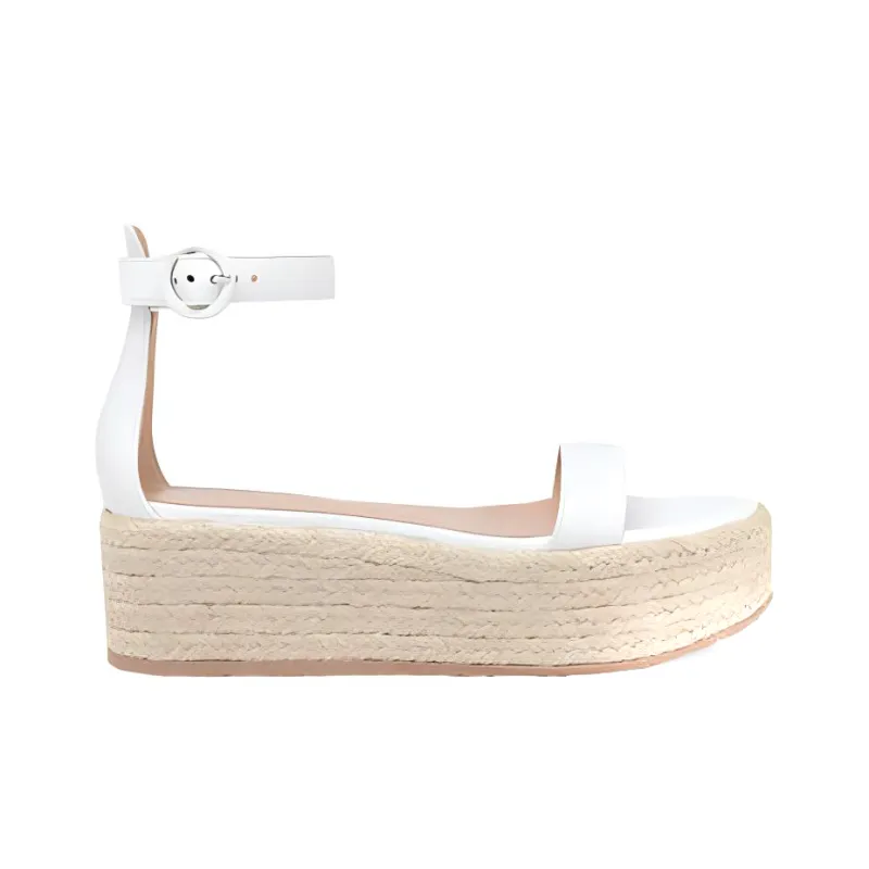 GIANVITO ROSSI Seville Strap Sandals 6cm Women's White-1