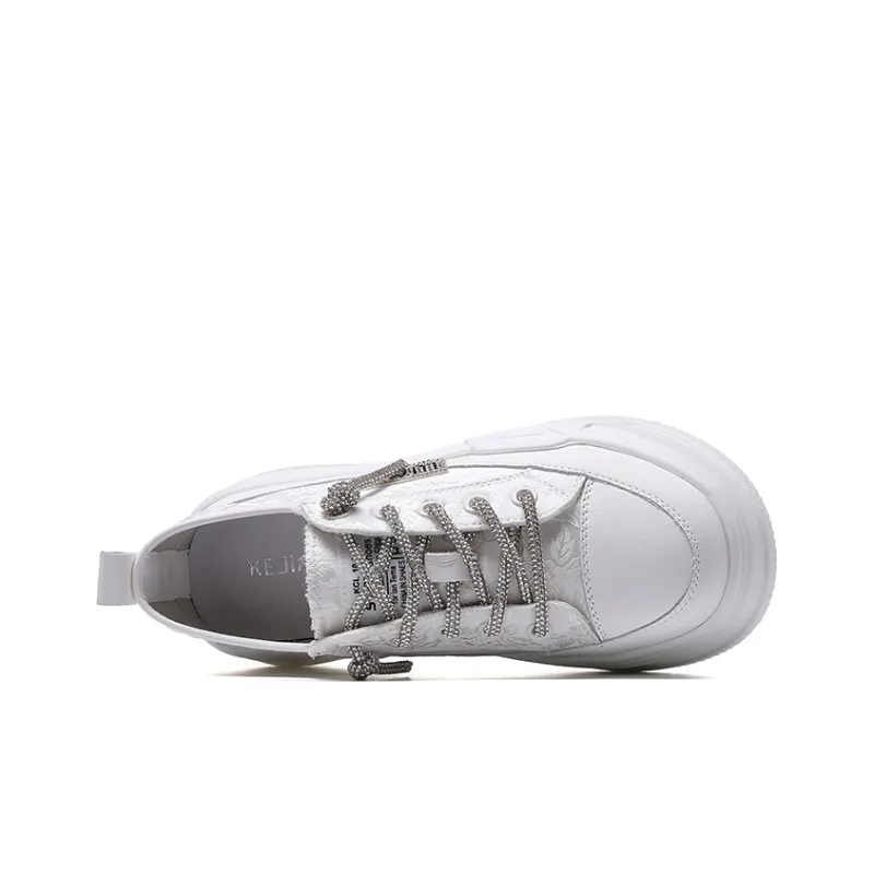 KEJIANNI Lightweight Height Increasing Low-Top Skateboard Shoes Women's-2