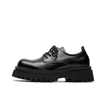 Zuogedu Trendy Casual Shoes Oversized Derby Shoes Unisex Black