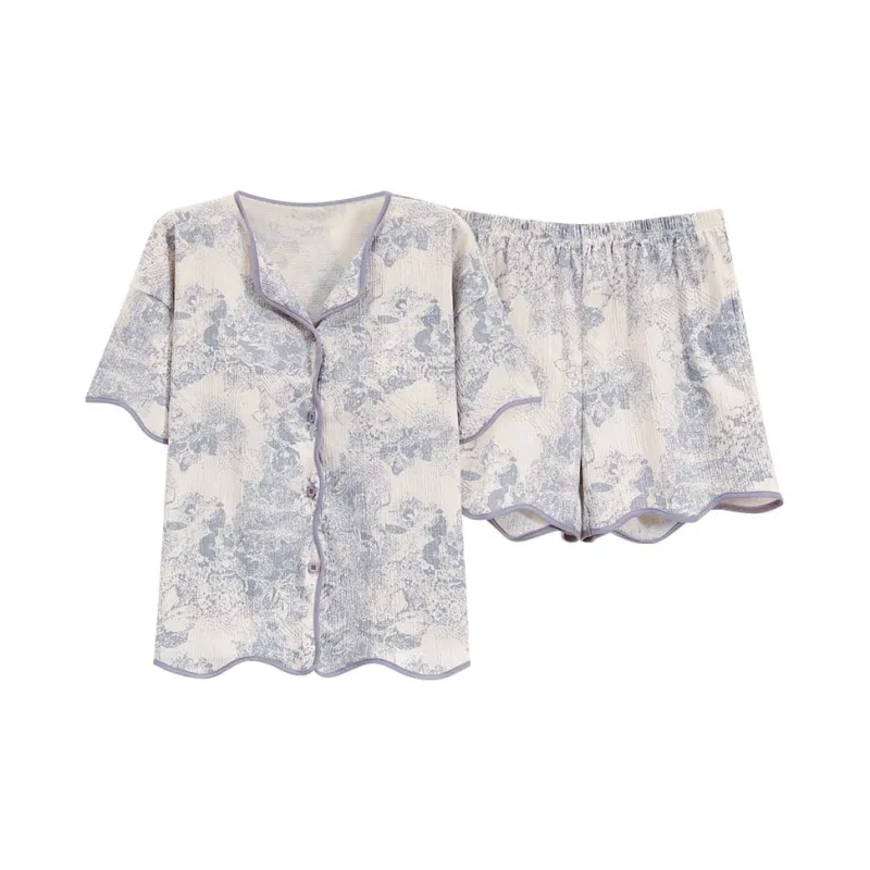 The Story Of The Flower Season Pajama Set Women's Light Lavender-0