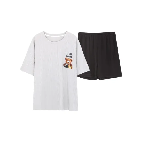 The Story Of The Flower Season Pajama Set Women's Gray