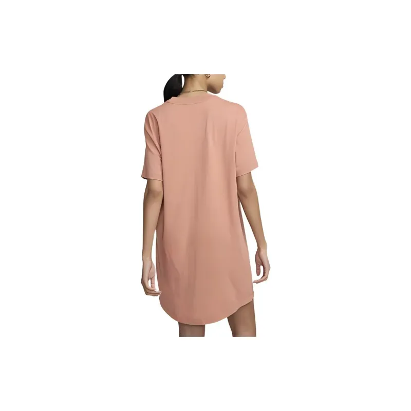 Nike Sportswear Chill Knit Short-Sleeved Dresses Women's Blush-1