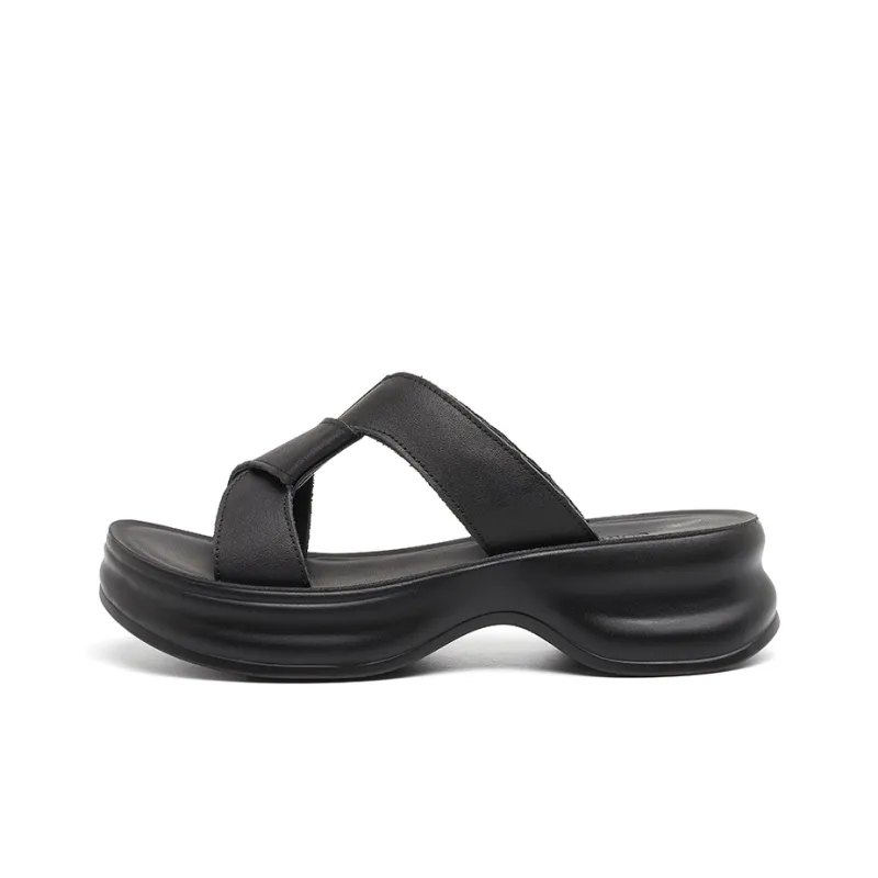OULISASI PU Polyurethane Abrasion Resistant Slide Slippers Women's-5