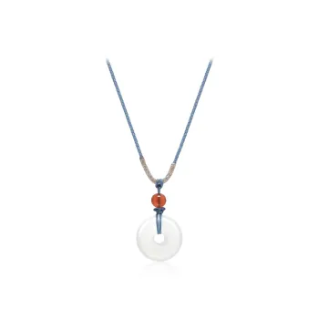 CANHUI Colored Glaze Jade Necklaces Unisex