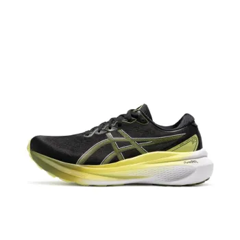 Asics Gel Kayano 30 Cushioned Wear Resistant Breathable Low Top Running Shoes Men's Black Yellow White