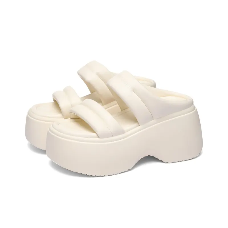 Golden Silk Rabbit PU Polyurethane Slip-Resistant Slide Slippers Women's-8