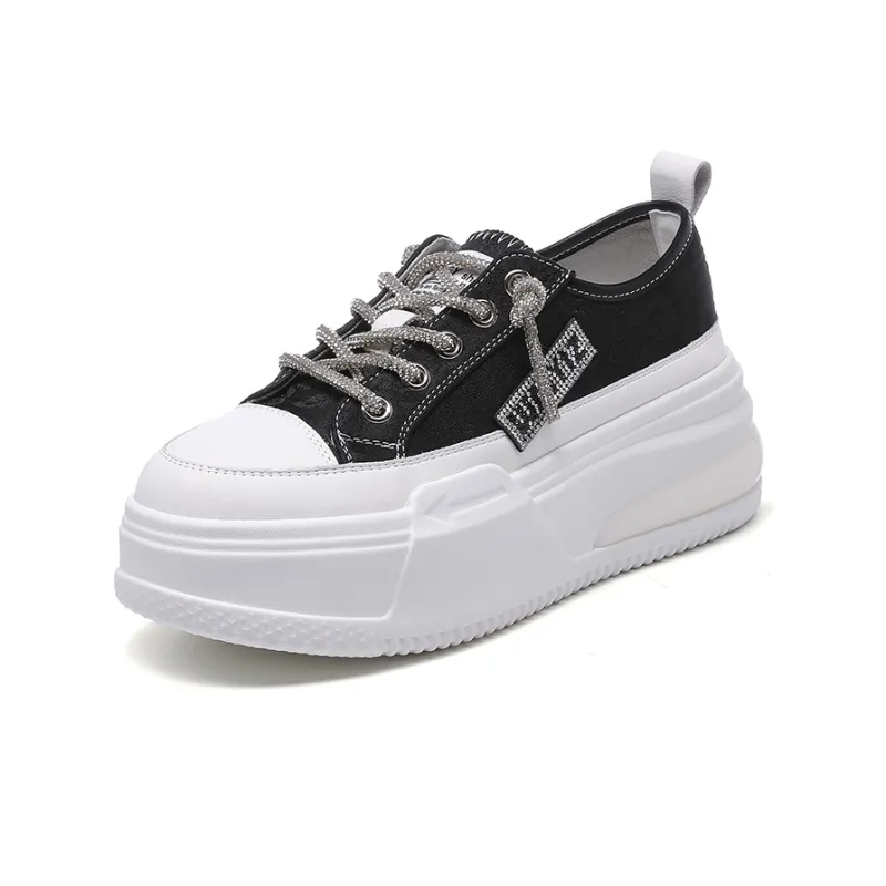 KEJIANNI Lightweight Height Increasing Low-Top Skateboard Shoes Women's-10