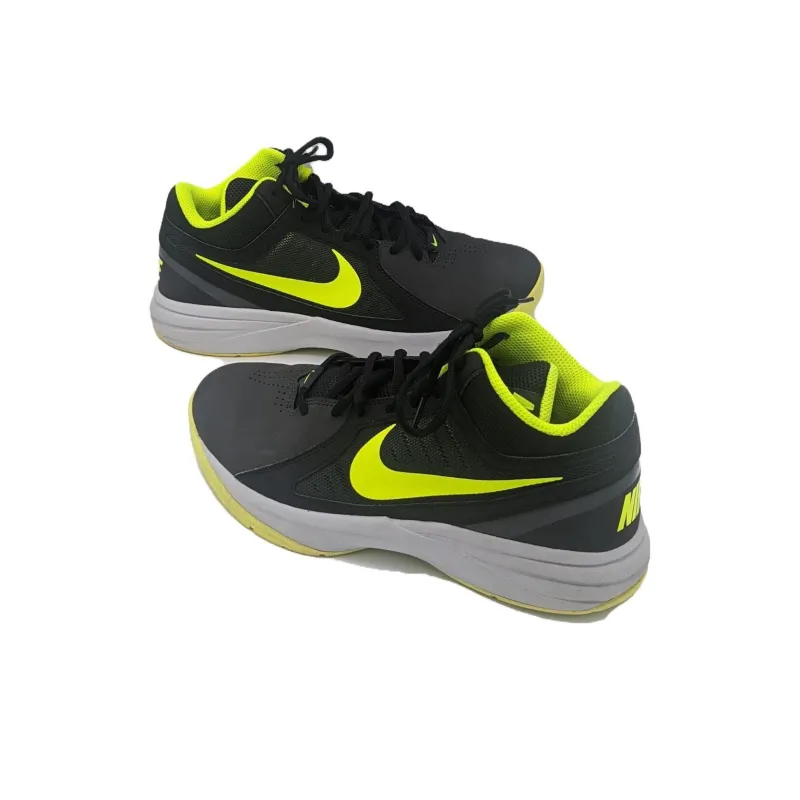 Nike Cushioning Anti-Slip And Wear-Resistant High-Top Casual Shoes Men's Black Gray Green-2