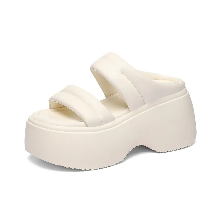 Golden Silk Rabbit PU Polyurethane Slip-Resistant Slide Slippers Women's-7