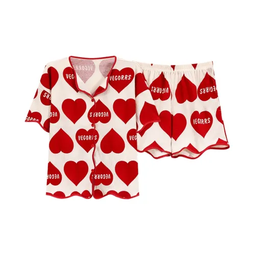 The Story Of The Flower Season Pajama Set Women's Red