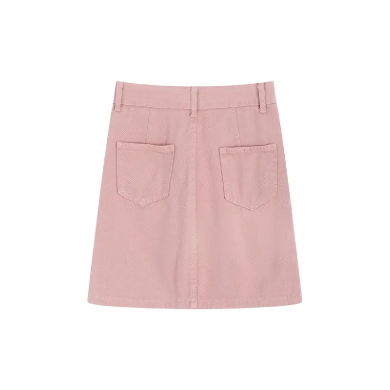 Garbege Denim Short Skirts Women's Dirty Pink-1