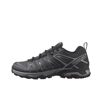 SALOMON X Ultra Pioneer Hiking / Trekking Shoes Men Low Top Ink Black/Black/Gray
