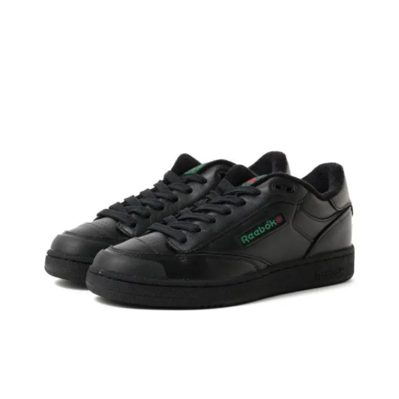 Beams x Reebok Club C Durable Breathable Low-Top Skateboard Shoes Men's Black-1