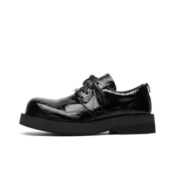 Zuogedu Trendy Casual Shoes Chunky Derby Shoes Men's Black