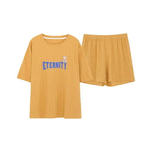 The Story Of The Flower Season Pajama Set Women's Yellow
