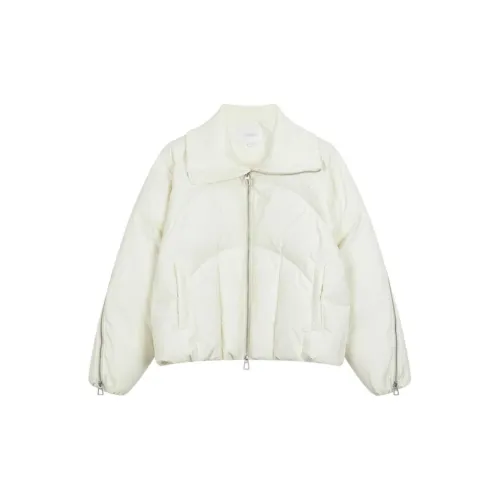 Bosieagender Down Jackets Women's Raw White