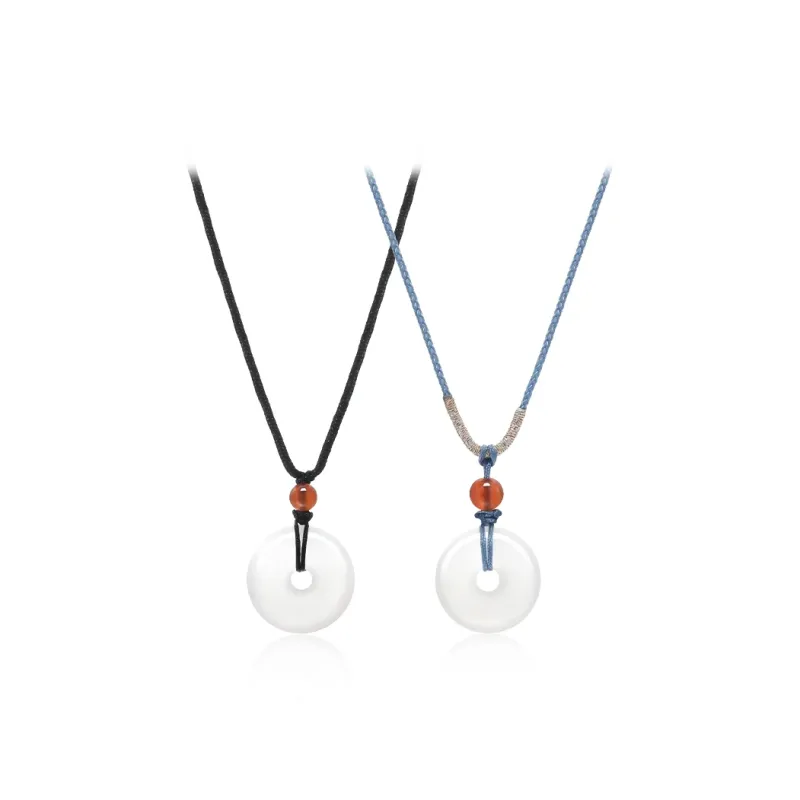 CANHUI Colored Glaze Jade Necklaces Unisex-2
