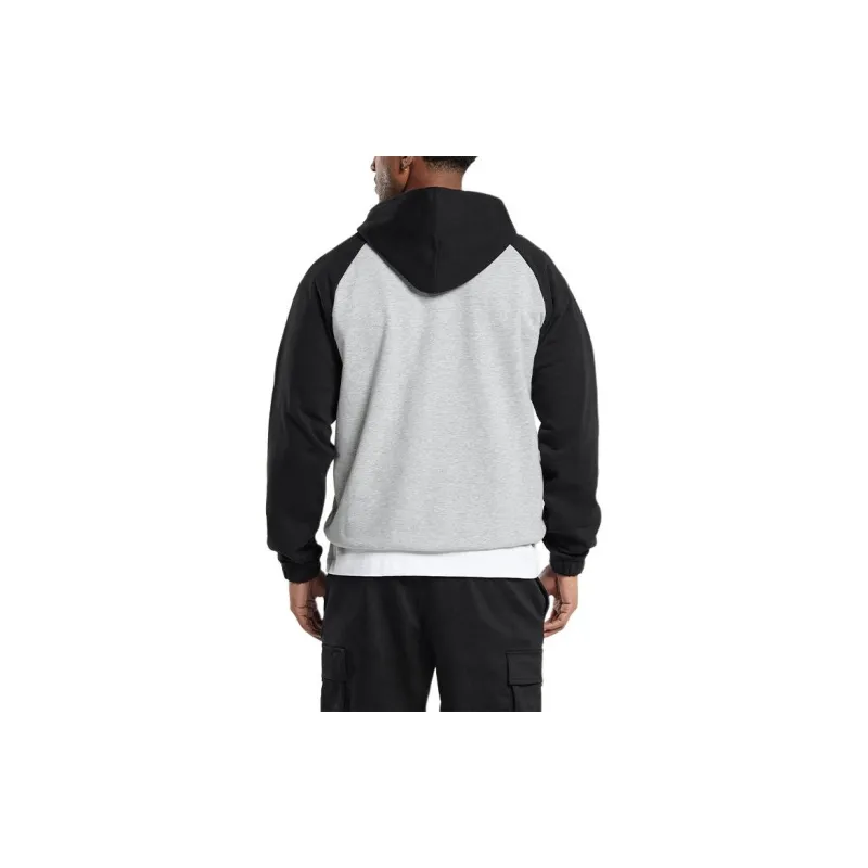 GYMSHARK 1/4 ZIP RAGLAN HOODIE Sweatshirt Men's Light Gray-1
