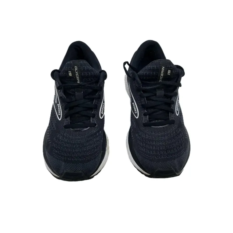 Brooks Cushioning Breathable Low Top Running Shoes Women's Black White-2