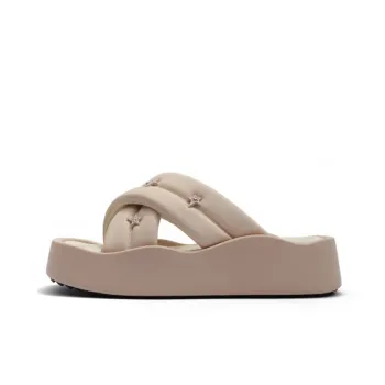 CHERRY&KALIKA Metal Rhinestone Slip Resistant Abrasion Resistant Slide Slippers Women's Pink