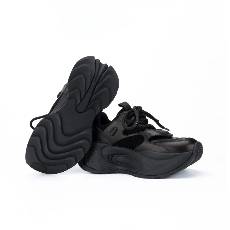 UanDi Cushioning, Slip Resistant, Abrasion Resistant, Height Increasing Low Top Chunky Sneakers Women's-3