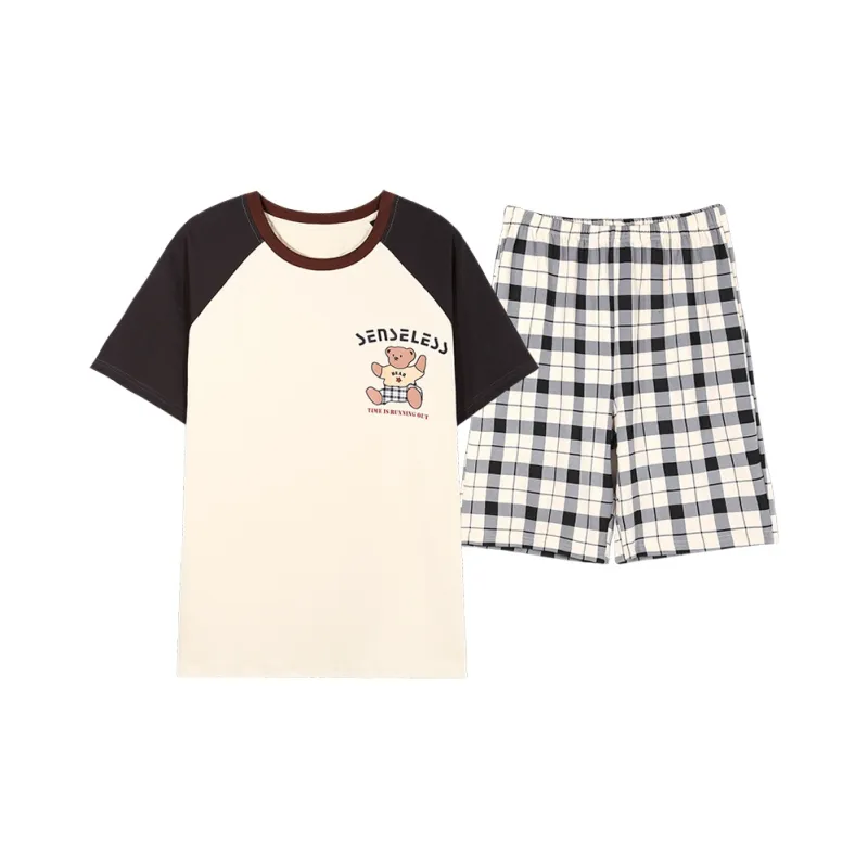 The Story Of The Flower Season Pajama Set Men's Apricot-0