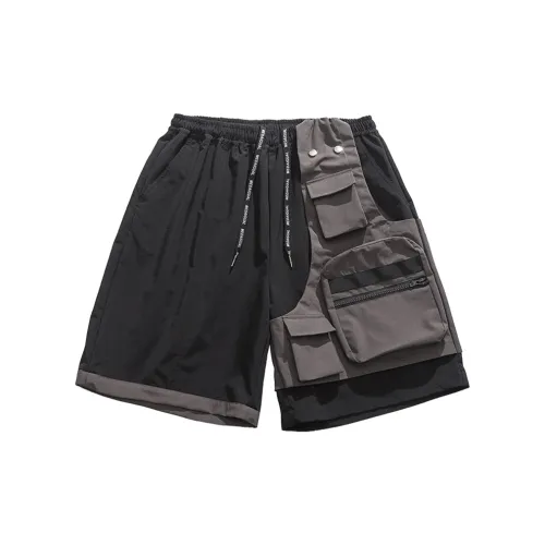 F.K.V.A Casual Shorts Unisex Black Gray