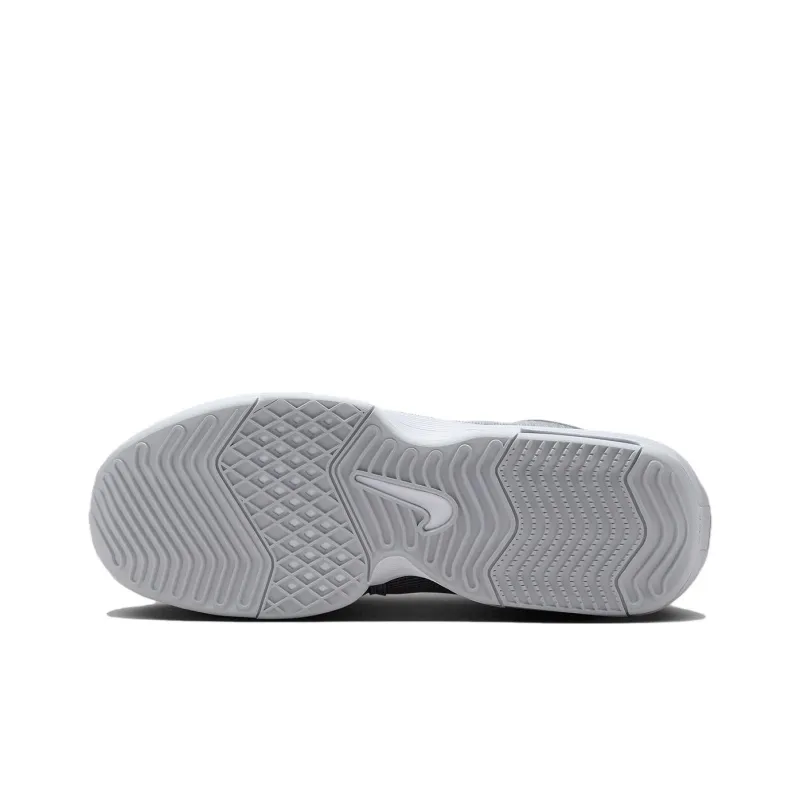 Nike Witness 8 Lebron'Team Bank' Abrasion Resistant Breathable Mid Top Basketball Shoes Men's White Gray-5