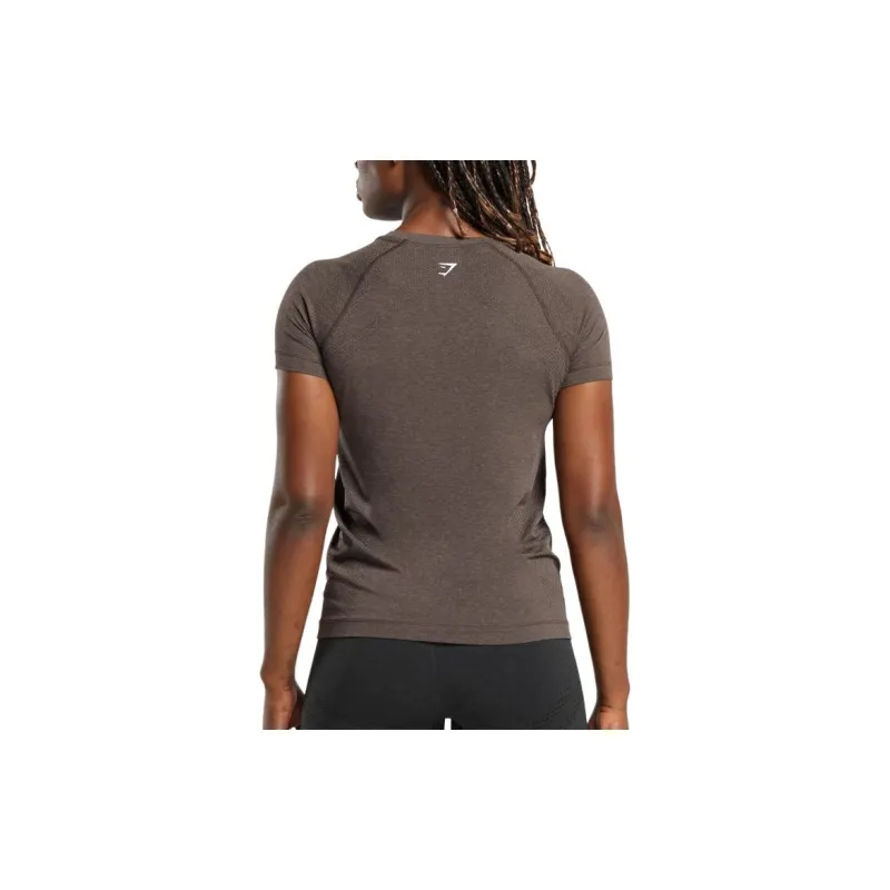 GYMSHARK T Shirt Women's Brown Mud Gray-1