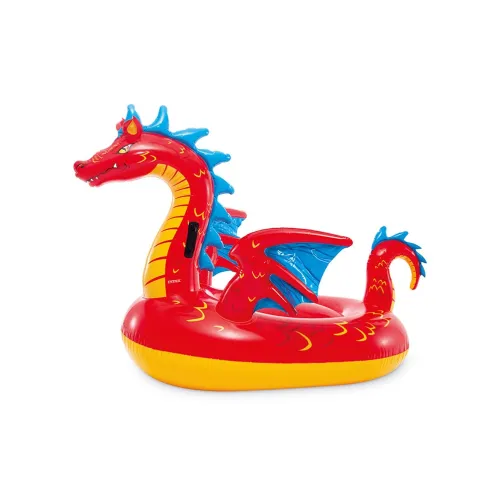 INTEX Magic Dragon Inflatable Ride, Swim Ring For Adults And Kids Inflatable Toy, Thickened Water Float And Paddle