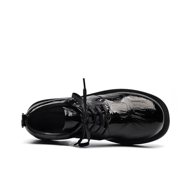 Zuogedu Trendy Casual Shoes Chunky Derby Shoes Men's Black-3