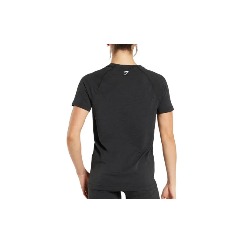 GYMSHARK T Shirt Women's Black Plaster Limestone-1
