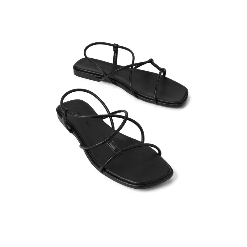 CHARLES&KEITH Small Ck One Strap Sandals 1.4cm Women's Chalk White/Black-7