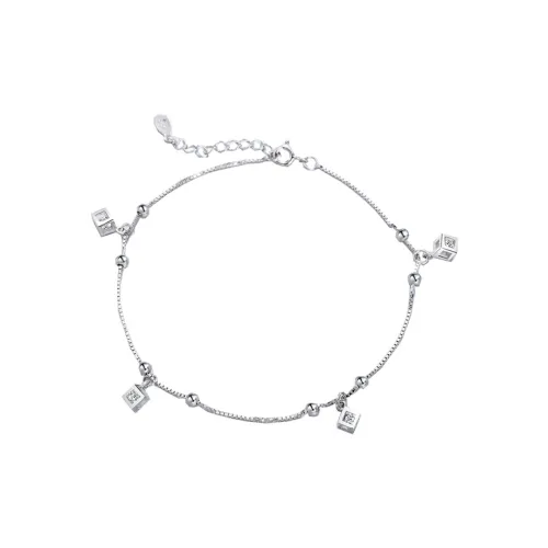 Old Qingyun Silver Building Anklets Women's