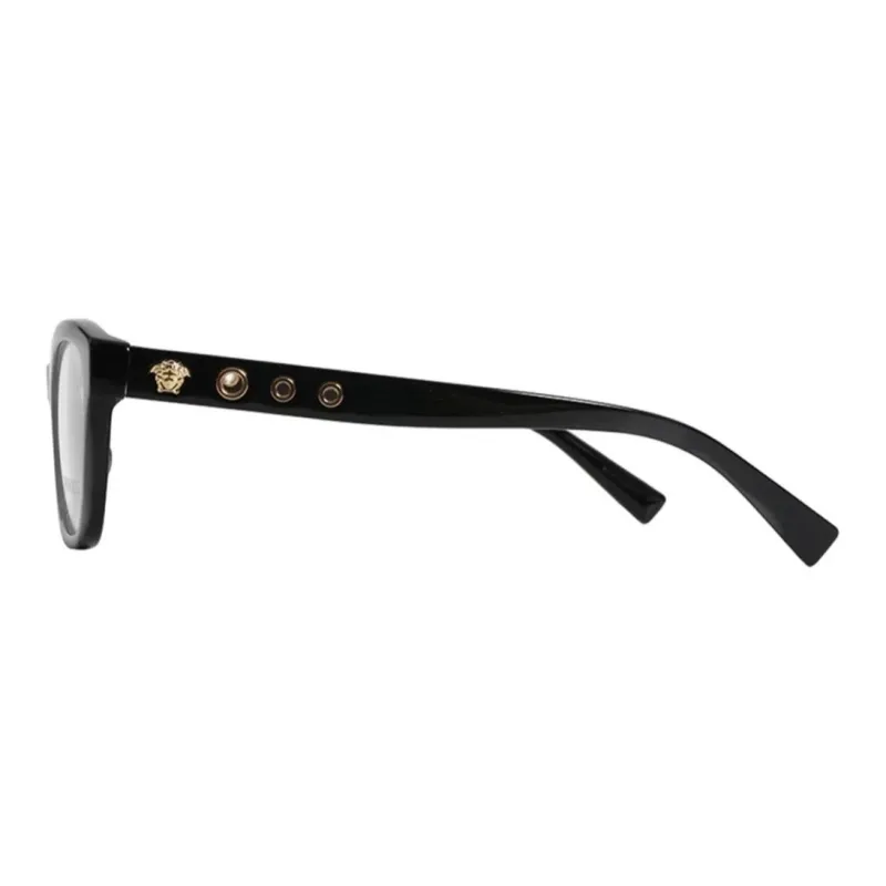 VERSACE Plate Frame Square Eyeglass Frames Women's Black-2
