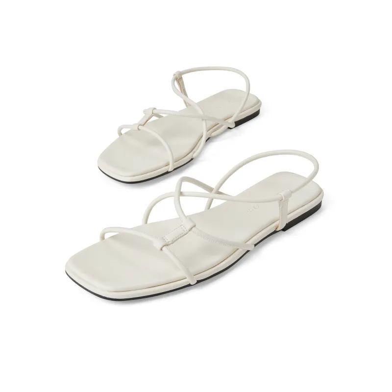 CHARLES&KEITH Small Ck One Strap Sandals 1.4cm Women's Chalk White/Black-2