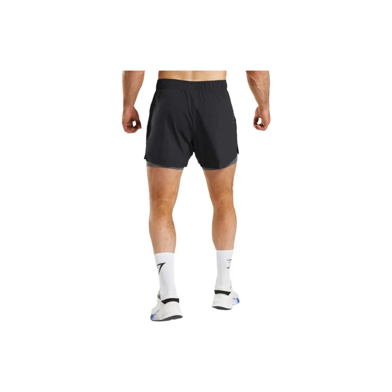 GYMSHARK SPORT 5' 2 IN 1 SHORTS Casual Shorts Men's Black-1
