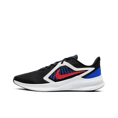 Nike Downshifter 10 Running Shoes Men Low-Top Black/Blue/Red