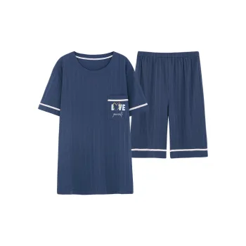 The Story Of The Flower Season Pajama Set Men's Peacock Blue