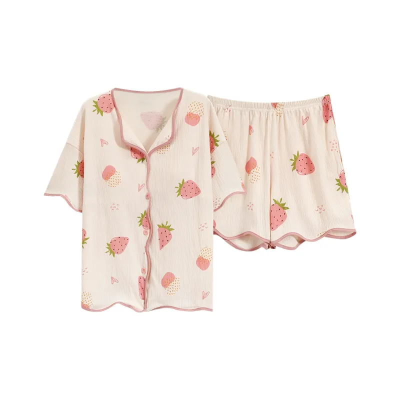 The Story Of The Flower Season Pajama Set Women's Ecru-0
