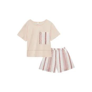 The New Age Family Pajama Set Women's Beige Apricot